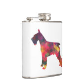 Flasques Schnauzer Chien race Geo Silhouette Multi (Droite)