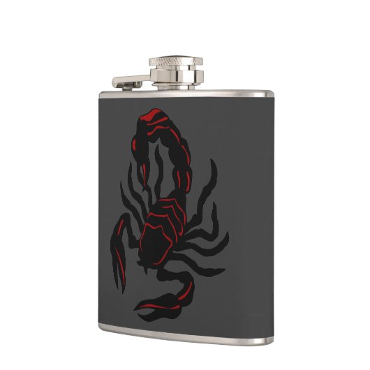 Flasques Scorpion noir avec des accents rouges (Gauche)