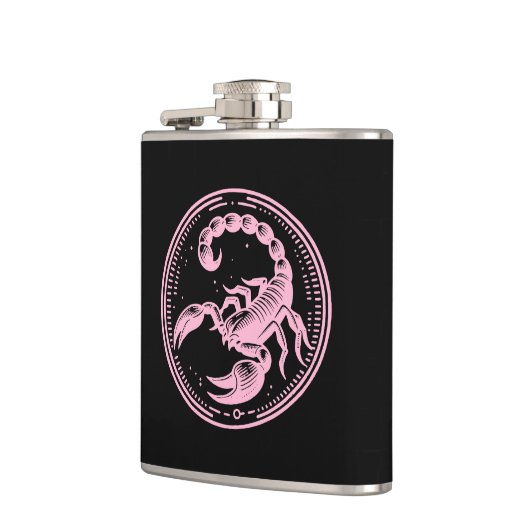 Flasques Scorpion rose Astrologie Scorpion SIGNE Zodiaque (Gauche)