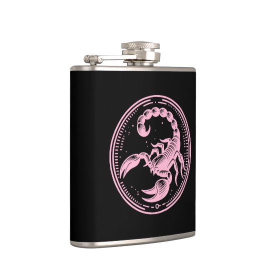 Flasques Scorpion rose Astrologie Scorpion SIGNE Zodiaque (Droite)