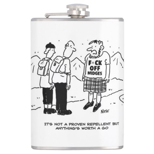 Flasques Scotsman a anti-Midge T-Shirt (Devant)