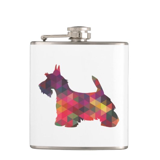 Flasques Scottie Chien race Geo Silhouette Multi Flask (Devant)