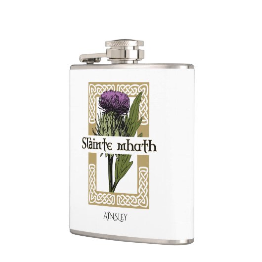 Flasques Scottish Thistand and Scots Gaelic Toast (Gauche)