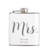 Flasques Script Bride personnalisé blanc (Devant)