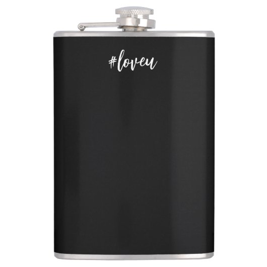 Flasques Script chic noir et blanc (Devant)