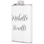 Flasques Script classique élégant Ajouter votre nom Plain (Gauche)