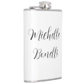 Flasques Script classique élégant Ajouter votre nom Plain (Droite)