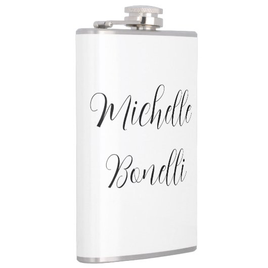 Flasques Script classique élégant Ajouter votre nom Plain (Droite)