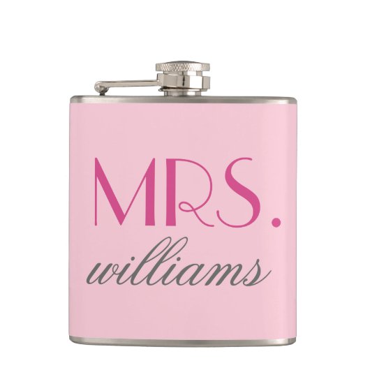 Flasques Script de Mme Rose Mariage Nom de Famille (Devant)