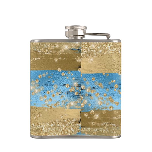 Flasques Script de Parties scintillant d'or moderne Monogra (Dos)