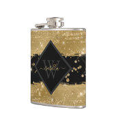 Flasques Script de Parties scintillant moderne monogramme (Gauche)