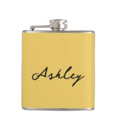 Flasques Script en or clair personnalisé (Devant)