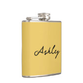 Flasques Script en or clair personnalisé (Droite)