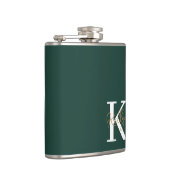 Flasques Script moderne Emerald Green Monogram (Droite)