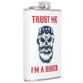 Flasques Scull de barbe | Motorcycle | Faites-moi confiance (Droite)