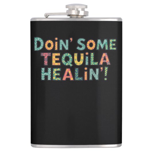 Flasques Se soigner avec un peu de tequila (Devant)