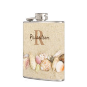 Flasques Sea Shells Beach Monogram Côté (Gauche)