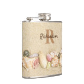 Flasques Sea Shells Beach Monogram Côté (Droite)