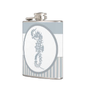 Flasques Seahorse Bleu Classique Nautique Élégant (Gauche)