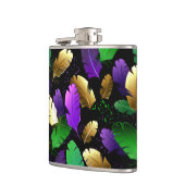 Flasques Seamless Pattern with Mardi Gras feathers (Gauche)