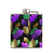 Flasques Seamless Pattern with Mardi Gras feathers (Dos)