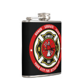 Flasques Secourt de pompier AJOUTER LE NOM Insigne du servi (Droite)