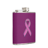 Flasques Sensibilisation au ruban de style rose chaud Fibre (Droite)