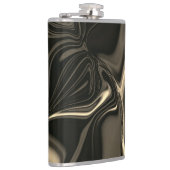 Flasques Sépia métallique ondulé sur arrière - plan foncé (Droite)