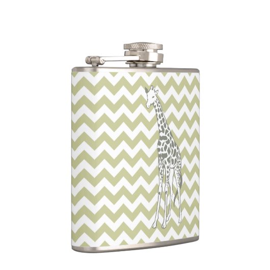 Flasques Serengeti Safari Chevron avec Pop Art Giraffe (Droite)