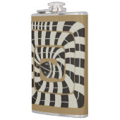 Flasques Serpent Abstrait rayé amusant dans les tons neutre (Gauche)