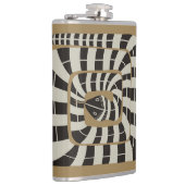 Flasques Serpent Abstrait rayé amusant dans les tons neutre (Droite)