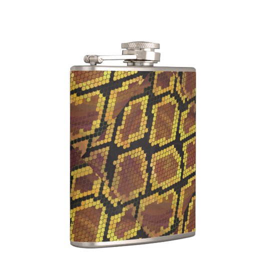 Flasques Serpent Brown et impression or (Droite)