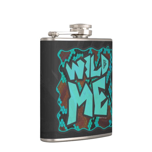 Flasques Serpent Wild Me Impression Brown et Turquoise (Droite)