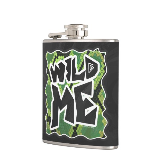 Flasques Serpent Wild Me noir et vert impression (Gauche)