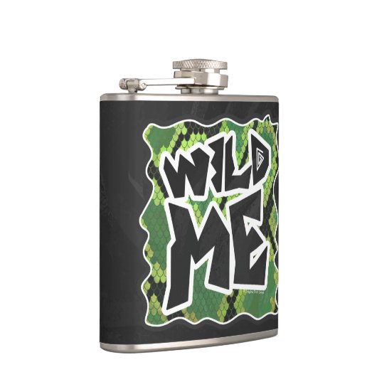 Flasques Serpent Wild Me noir et vert impression (Droite)