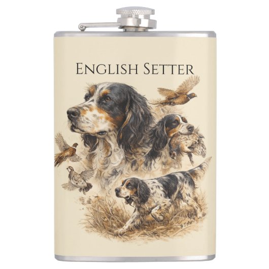 Flasques Setter anglais (Devant)