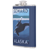 Flasques Seward, AlaskaOrca et scène de veau (Gauche)