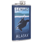 Flasques Seward, AlaskaOrca et scène de veau (Droite)
