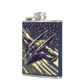 Flasques SF - Anime Starfighter Woodcut 4 (Gauche)