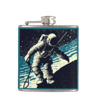 SF - Astronaut sur Spacewalk Woodcut 2