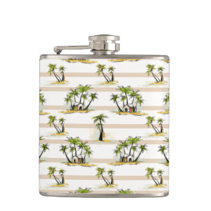 Flasques Shack tropical et paumes