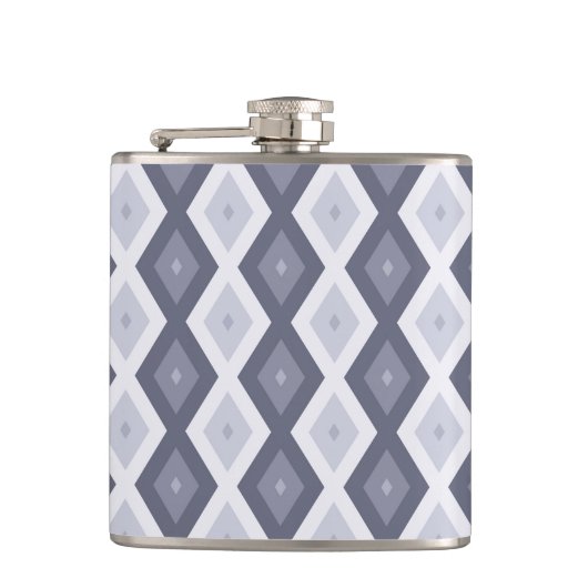 Flasques Shades of blue grey diamond pattern (Devant)