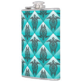 Flasques Shamanic Tortues de mer Motif - cyan (Gauche)