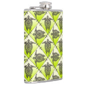 Flasques Shamanic Tortues de mer Motif - vert (Droite)