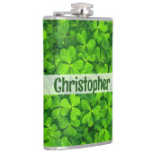 Flasques Shamrock Clovers Ajouter un nom (Droite)
