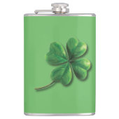Flasques Shamrock irlandais vert moderne (Devant)
