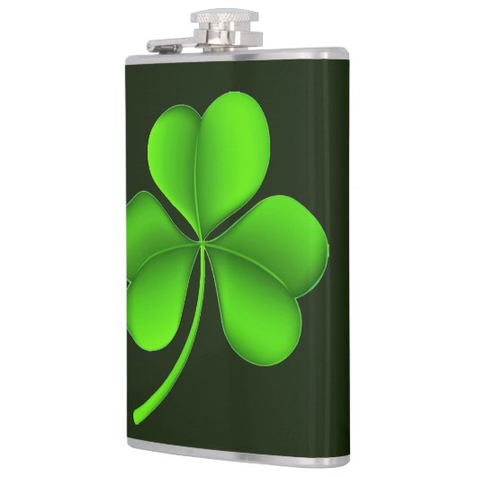 Flasques Shamrock sur fond vert foncé (Gauche)
