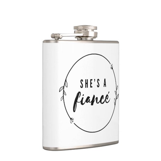 Flasques She’s a Fiancé Elegant Engagement Bride to Be Gift (Droite)