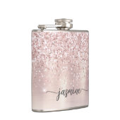 Flasques Signature de nom de monogramme scintillant or rose (Droite)