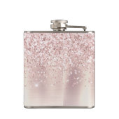 Flasques Signature de nom de monogramme scintillant or rose (Dos)